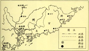 地图-东晋东官郡、宝安县示意图